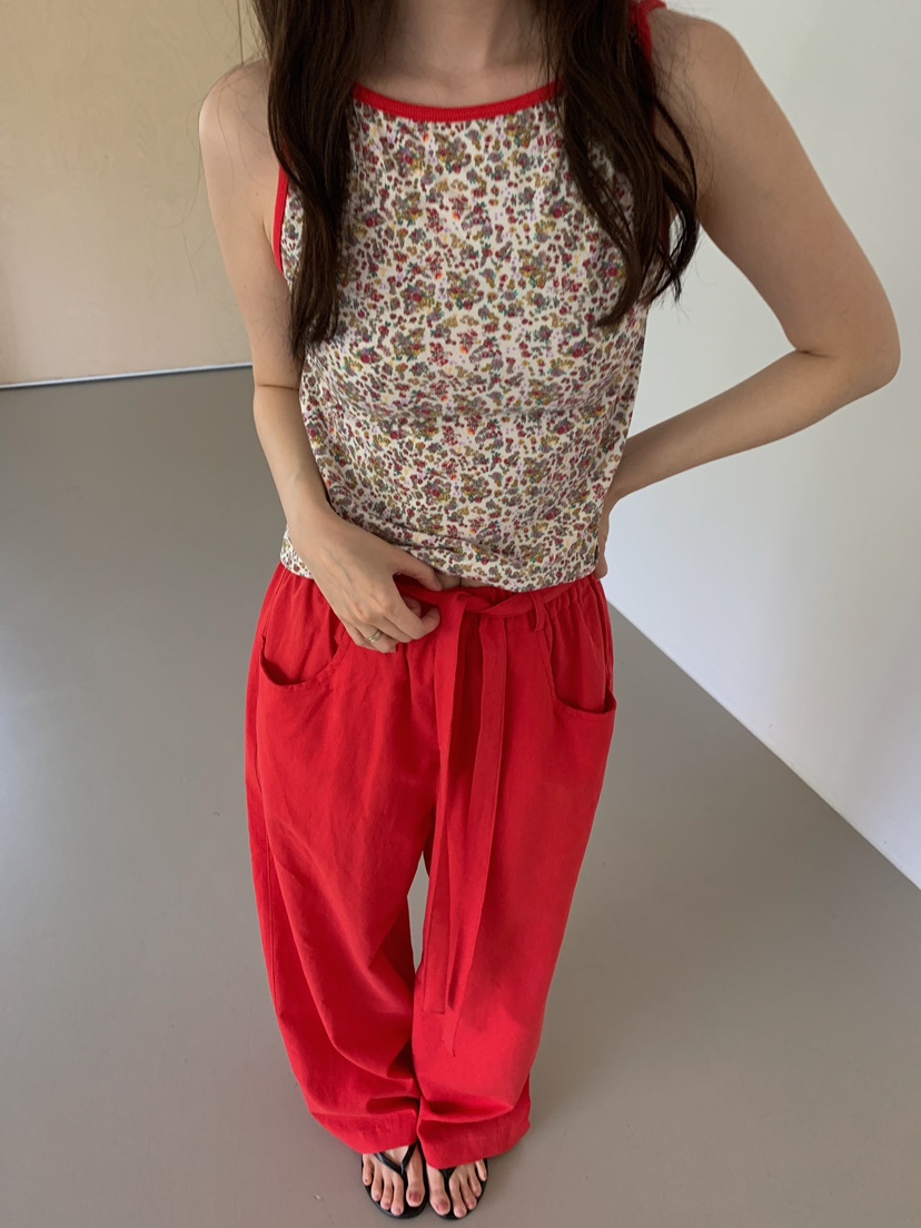 CAMEL-P韓國東大門直郵女士新品26夏季吊帶背心花朵Came_l 家吊帶/背心
