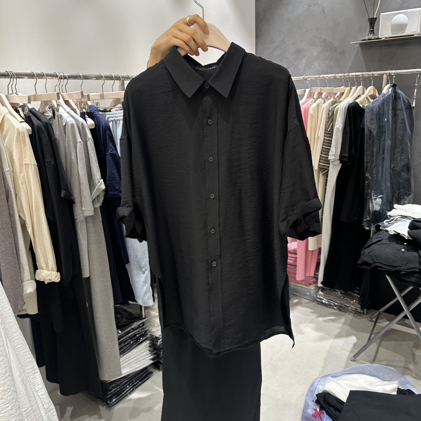 OPEN韓國代購女裝新品職業推薦26春夏時尚熱賣襯衫蕾絲衫OPEN襯衫/蕾絲衫圖色3黑色