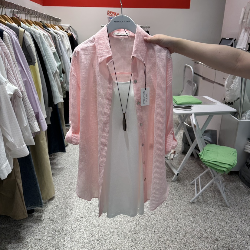 ATPZ韓國代購女士新品26夏季時尚26春夏襯衫蕾絲衫不含配飾ATTENTION PLEAES襯衫/蕾絲衫圖色2