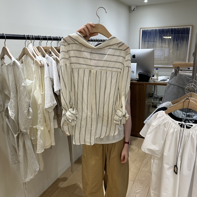 WINSOME韓國東大門直郵女士新款時尚26春夏襯衫蕾絲衫亞麻布WINSOME襯衫/蕾絲衫