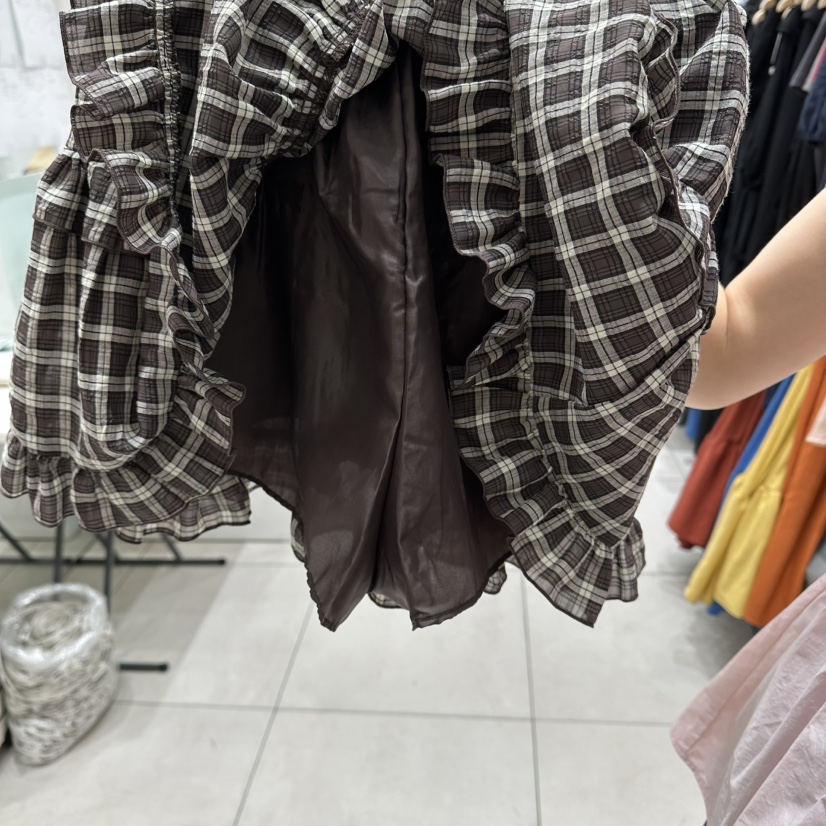 XPARTY韓國東大門代購女裝新品26夏季熱賣時尚26春夏裙褲格子XPARTY裙褲