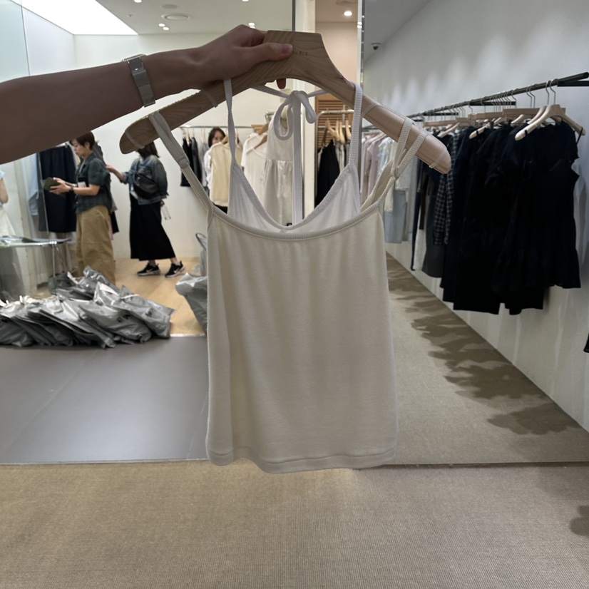 VEGETABLE韓國直郵實拍女裝新品休閑人氣熱賣吊帶背心假兩件VEGETABLE吊帶/背心圖色2