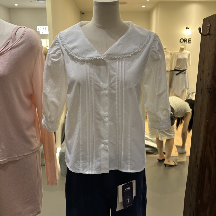 FURE韓國代購女士新品26春夏熱賣推薦時尚職業襯衫蕾絲衫FURE襯衫/蕾絲衫圖色2