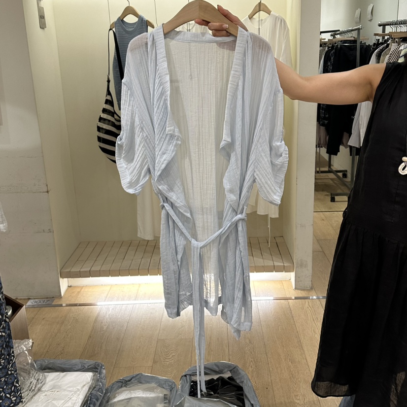 WINSOME韓國直郵女士新品推薦人氣26夏季襯衫蕾絲衫含腰帶WINSOME襯衫/蕾絲衫圖色2