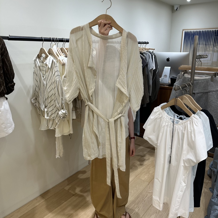 WINSOME韓國直郵女士新品推薦人氣26夏季襯衫蕾絲衫含腰帶WINSOME襯衫/蕾絲衫圖色3