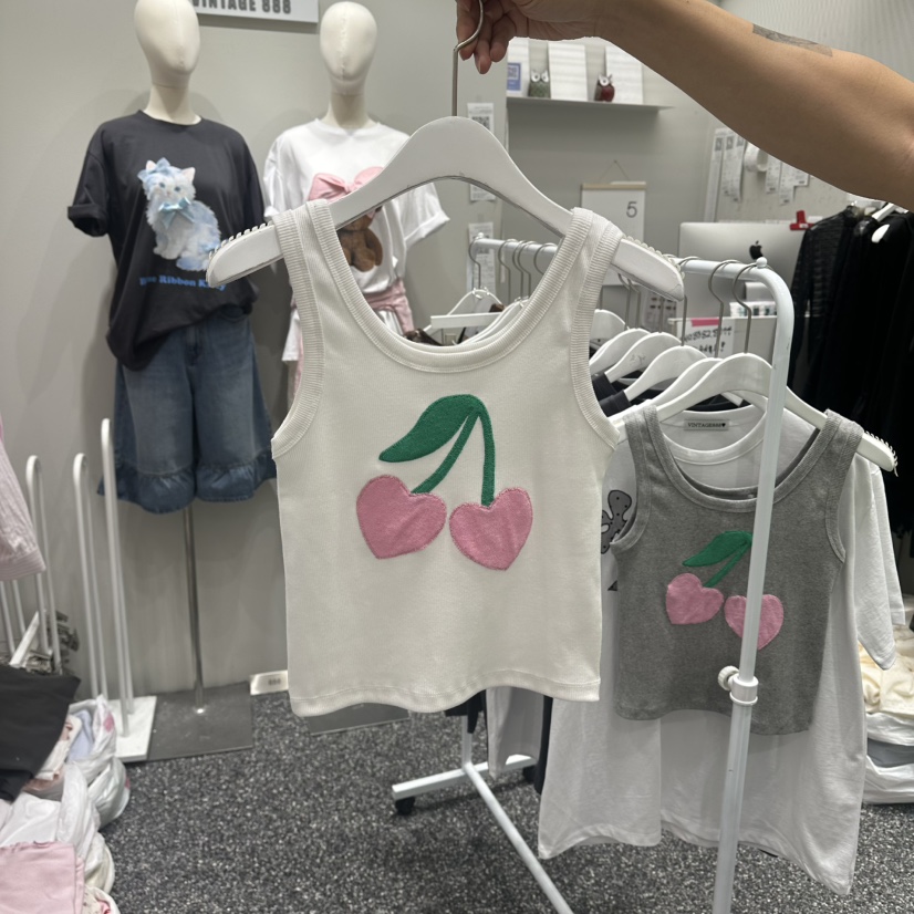 VINTAGE 888韓國代購女裝新款時尚26春夏推薦人氣吊帶背心VINTAGE888/TRIPLE EIGHT吊帶/背心圖色1