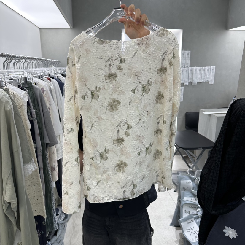ANDE韓國代購女士新品26夏季熱賣推薦職業26春夏休閑長袖T恤Ande長袖T恤