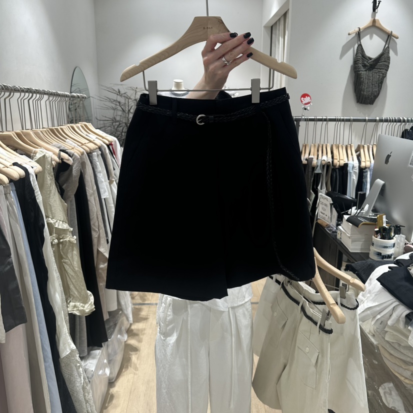 DDAY韓國東大門代購女士新品26夏季時尚26春夏短褲含腰帶DDAY短褲圖色3