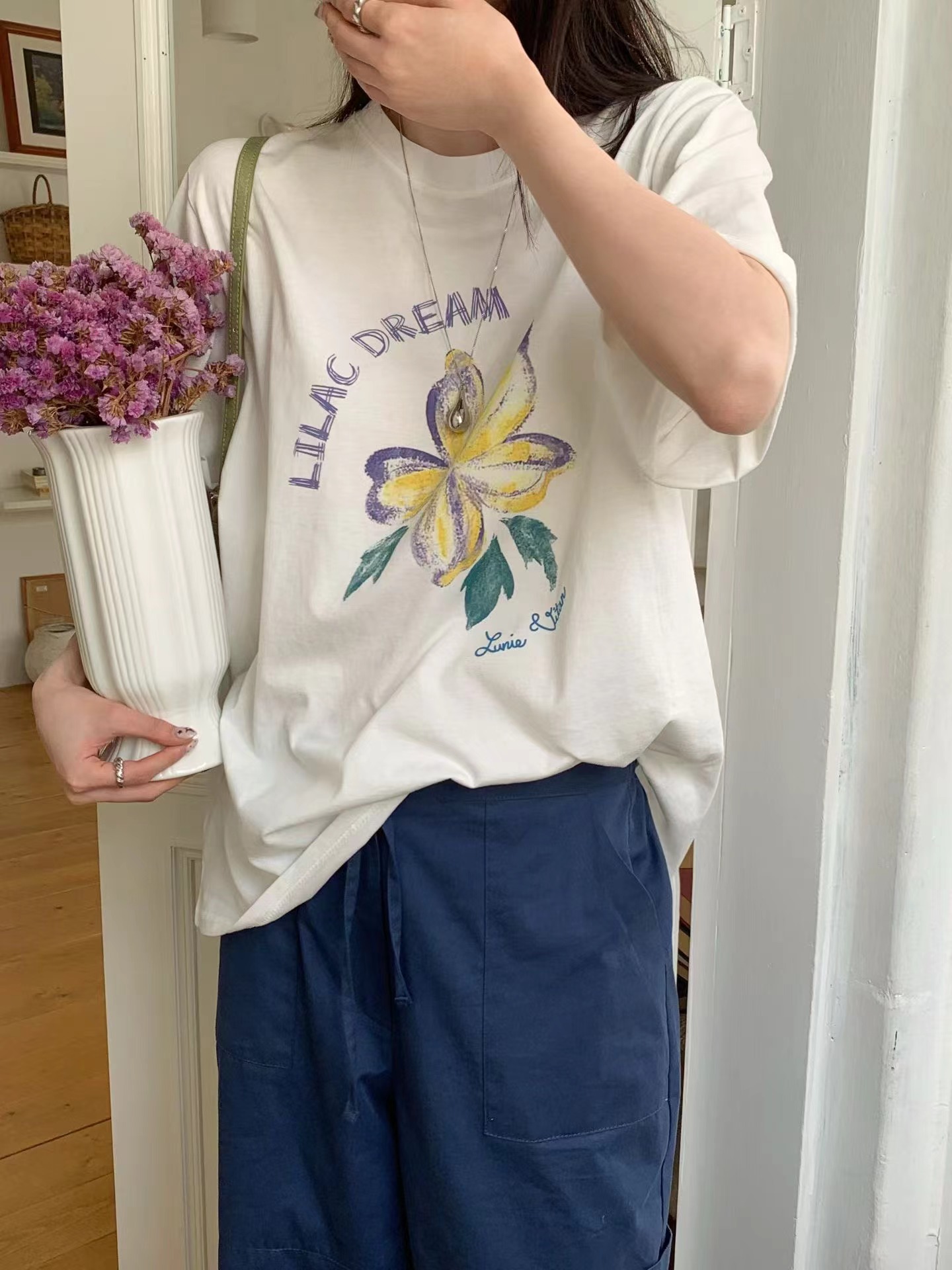 CALLMYNAME韓國直郵女士新款時尚26夏季熱賣職業休閑人氣T恤Call my nameT恤圖色1