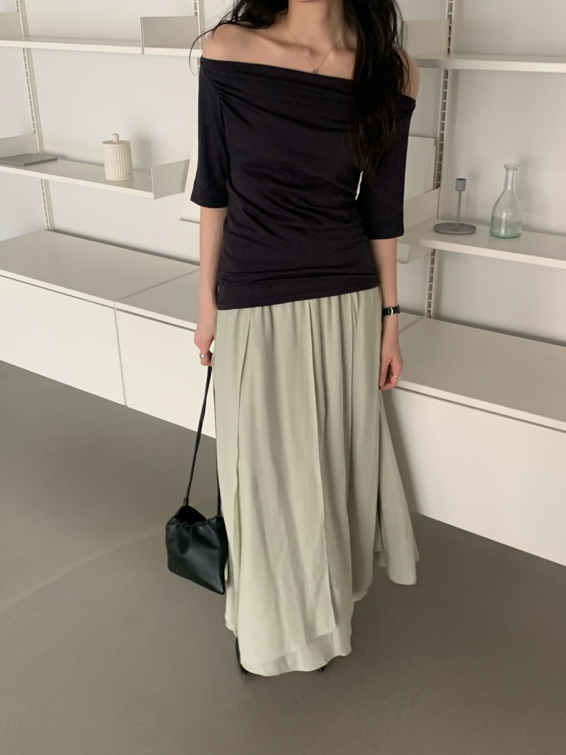 MIXXIN韓國直郵女士新款26夏季時尚職業熱賣休閑人氣T恤披肩MIXXINT恤