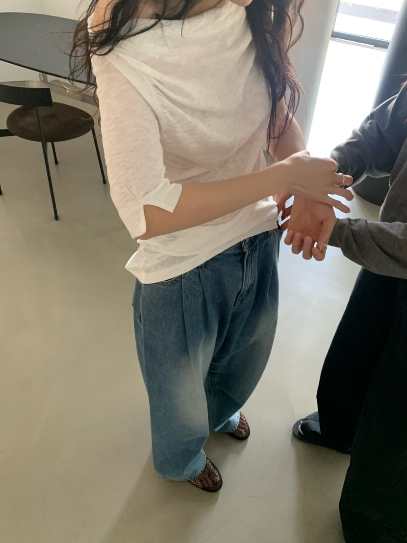 MIXXIN韓國直郵女士新款26夏季時尚職業熱賣休閑人氣T恤披肩MIXXINT恤