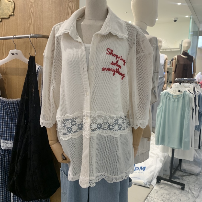 VENTI韓國東大門直郵女裝新品人氣休閑時尚推薦襯衫蕾絲衫VENTI襯衫/蕾絲衫圖色2