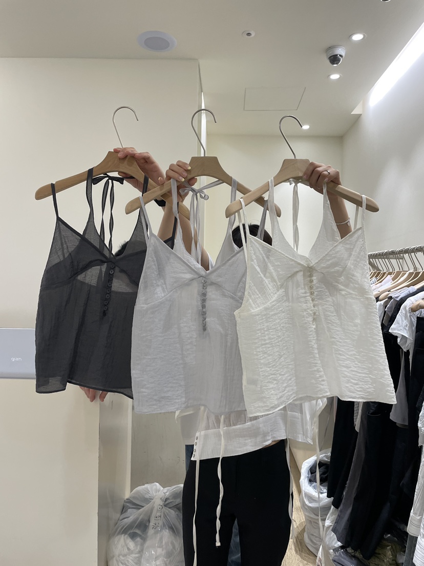 FLOWER-L韓國東大門代購女士新品26春夏休閑熱賣吊帶背心FLOWER-L吊帶/背心