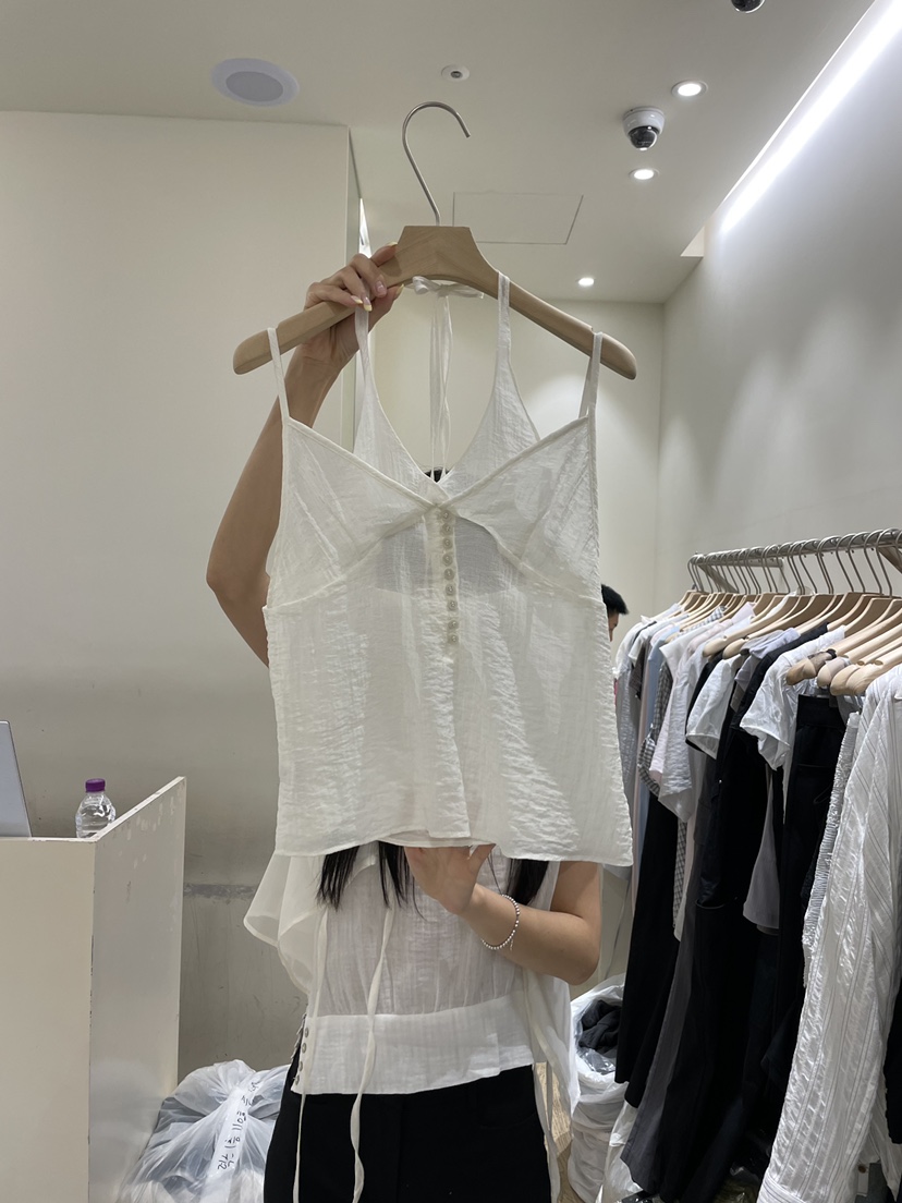 FLOWER-L韓國東大門代購女士新品26春夏休閑熱賣吊帶背心FLOWER-L吊帶/背心圖色1