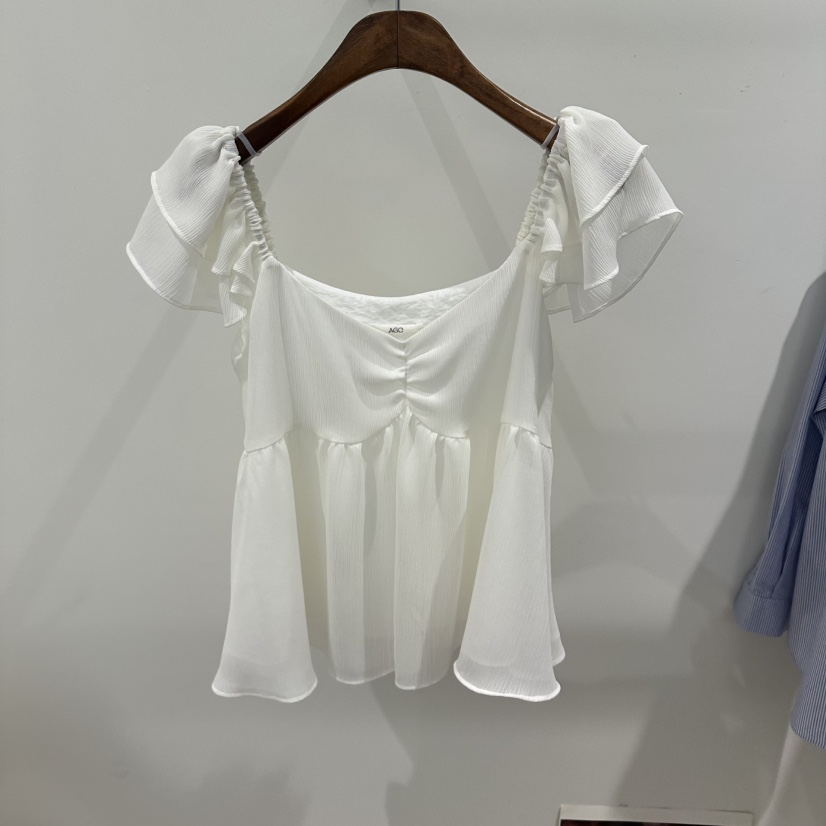 AGO韓國直郵女士新品26春夏人氣26夏季職業推薦襯衫蕾絲衫AGO襯衫/蕾絲衫圖色1