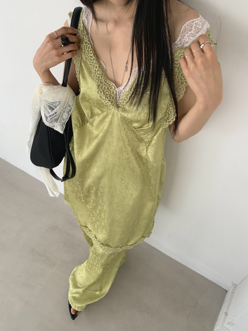 JKICHI韓國直郵實拍女裝新款26春夏熱賣推薦時尚連衣裙蕾絲JKICHI連衣裙圖色1