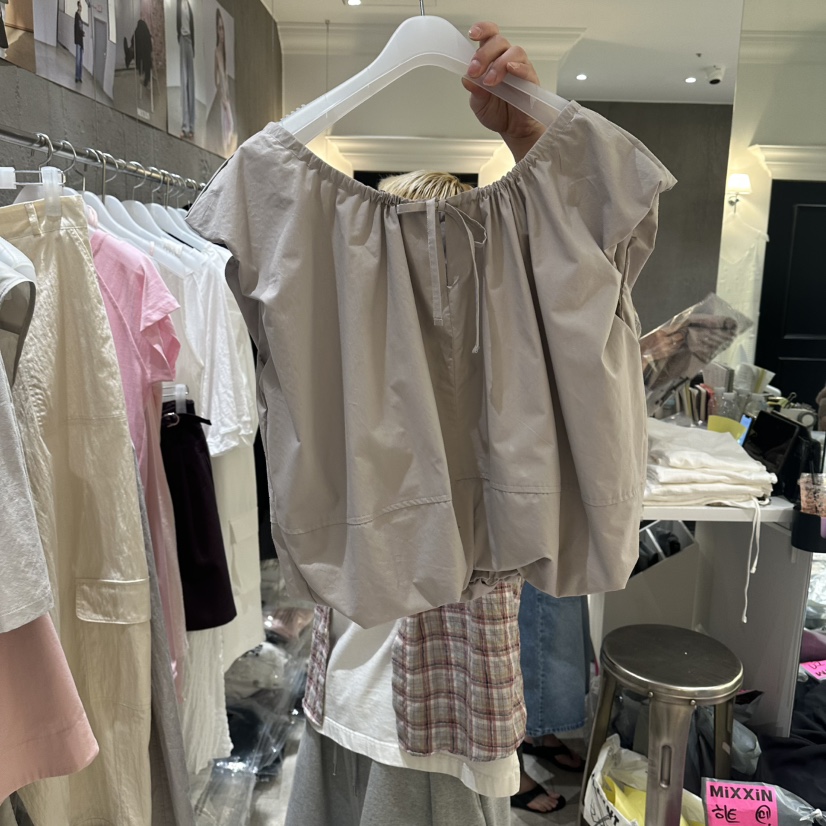 MIXXIN韓國代購女裝新款26春夏休閑推薦時尚人氣襯衫蕾絲衫MIXXIN襯衫/蕾絲衫