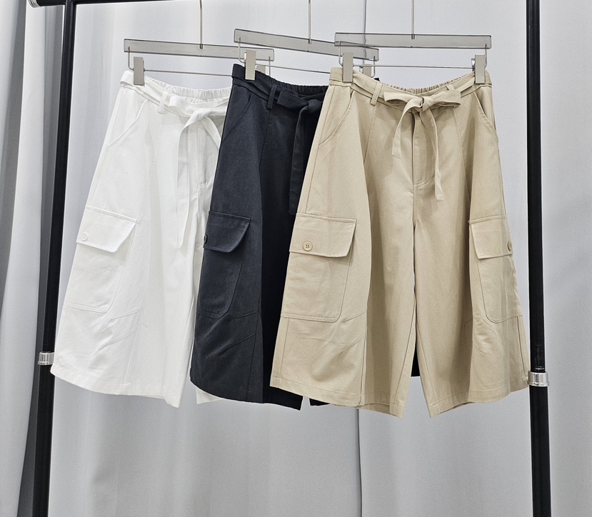 LATTE-P韓國東大門代購女裝新品熱賣休閑職業26春夏短褲系帶LATTE-P短褲
