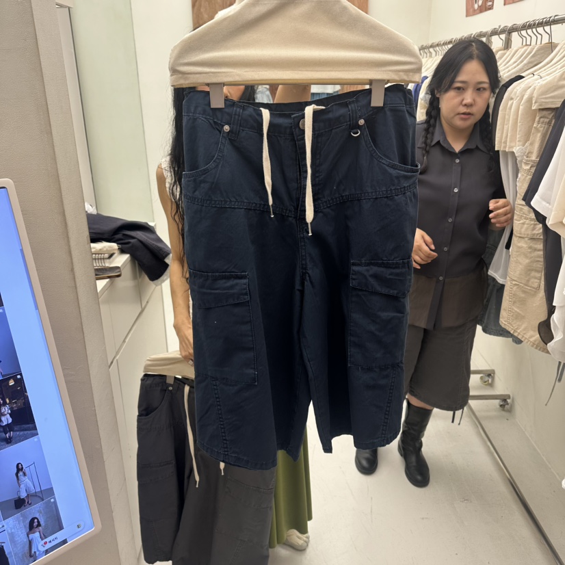 CHAV韓國東大門代購女士新款人氣職業熱賣休閑26夏季短褲CHAV短褲圖色3深藍色