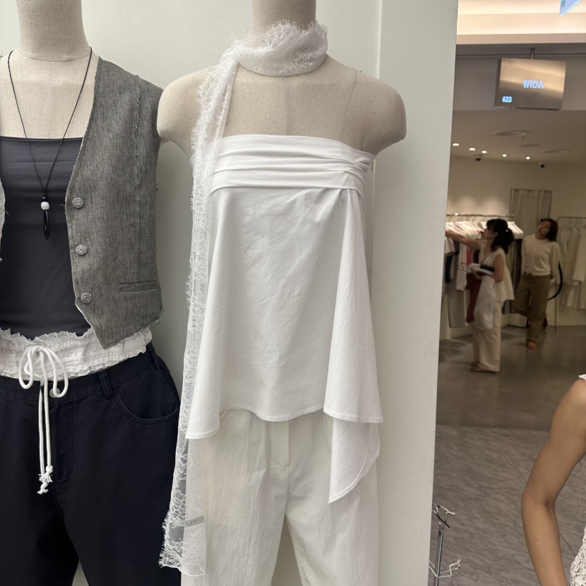 CHAV韓國代購女士新款時尚推薦人氣26春夏吊帶背心不含圍巾CHAV吊帶/背心圖色1