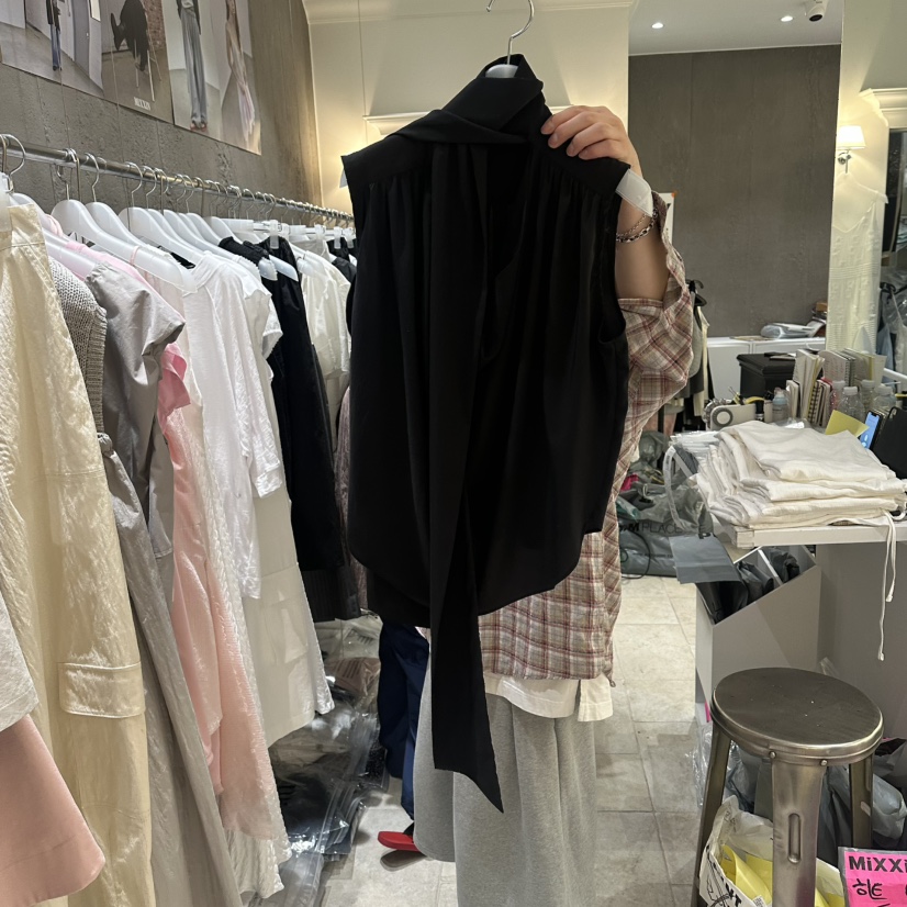 MIXXIN韓國代購女士新品26春夏熱賣休閑人氣吊帶背心含圍巾MIXXIN吊帶/背心圖色3