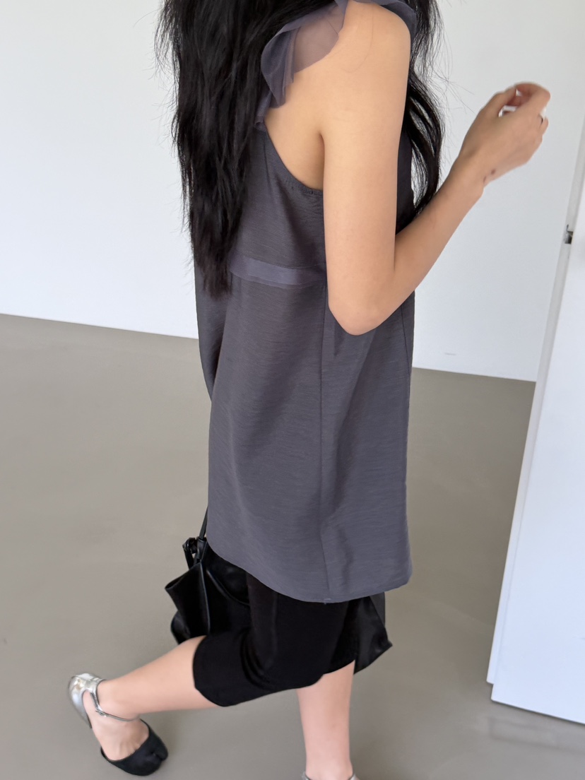 KARE/WEREPIECE韓國東大門代購女士新品26春夏連衣裙荷葉邊網眼KARE/WEREPIECE連衣裙