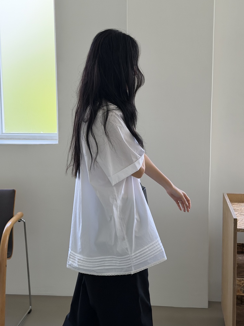 KARE/WEREPIECE韓國代購女士新品人氣襯衫蕾絲衫插肩袖褶裥KARE/WEREPIECE襯衫/蕾絲衫