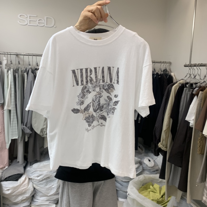 LEESEED-A/SEED韓國代購女士新品職業時尚人氣26春夏T恤LEESEED-A/SEEDT恤圖色2