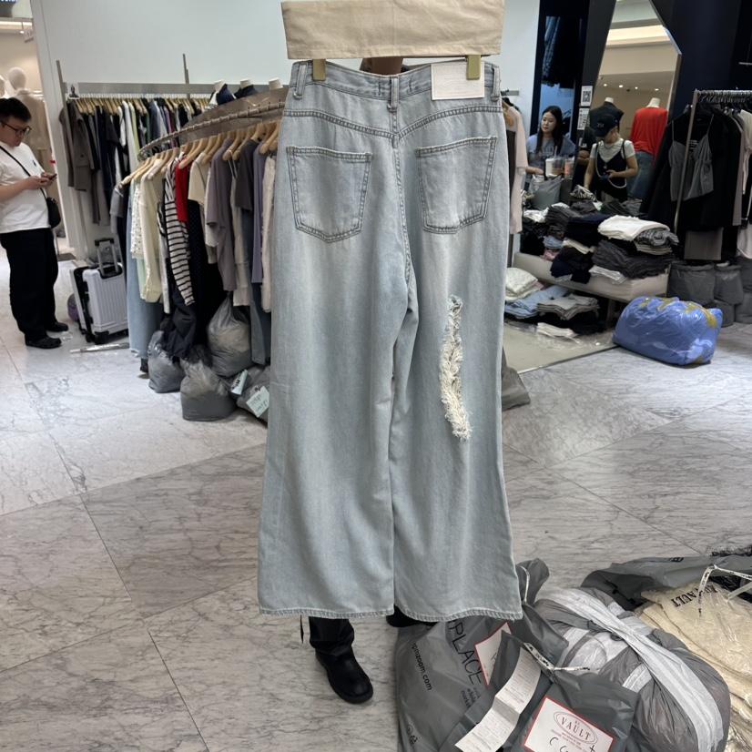 VAULT東大門實拍韓國女士新品26夏季休閑熱賣人氣牛仔褲復古VAULT牛仔褲