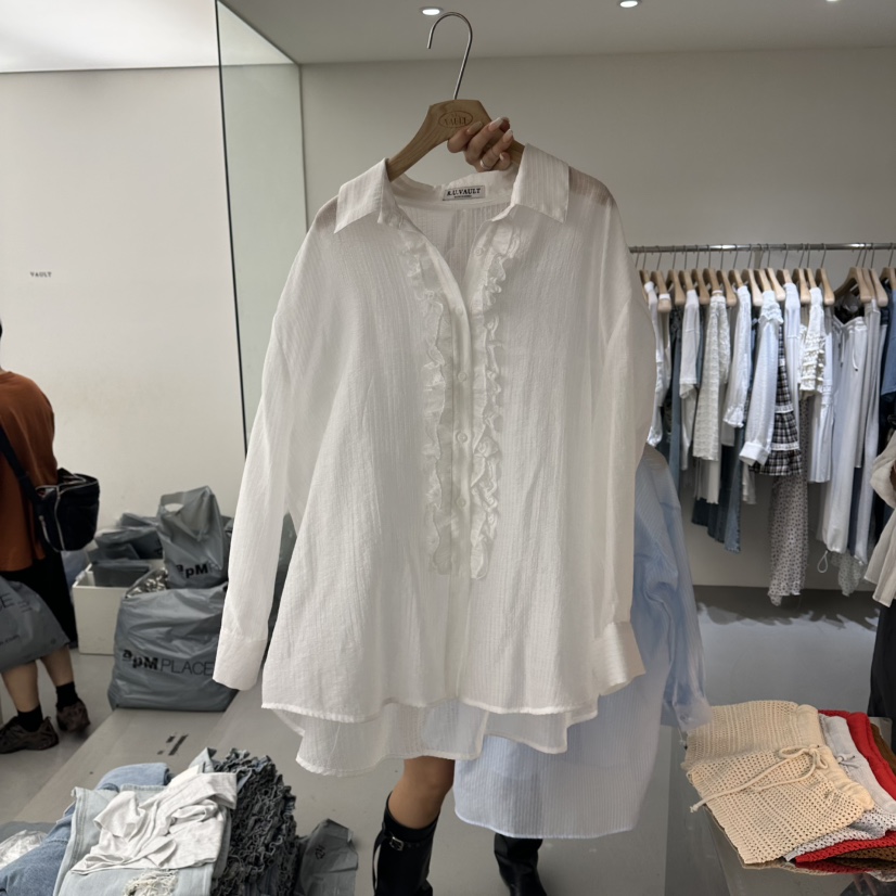 VAULT韓國代購女士新品職業26春夏休閑熱賣推薦襯衫蕾絲衫VAULT襯衫/蕾絲衫圖色1