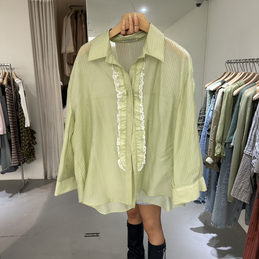 VAULT韓國代購女士新品職業26春夏休閑熱賣推薦襯衫蕾絲衫VAULT襯衫/蕾絲衫圖色3