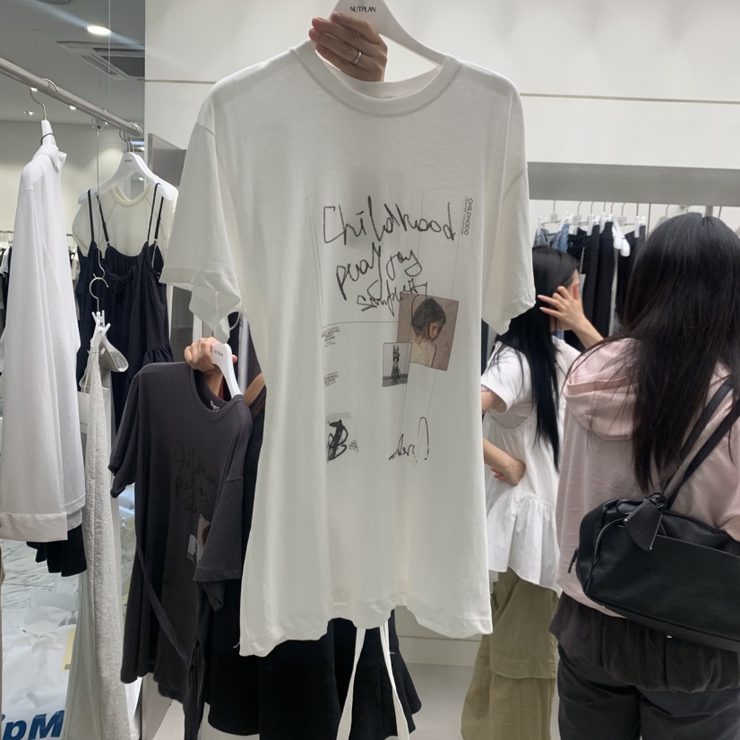 NUTPLAN韓國直郵女士新品26夏季熱賣推薦休閑26春夏人氣T恤NUTPLANT恤圖色1