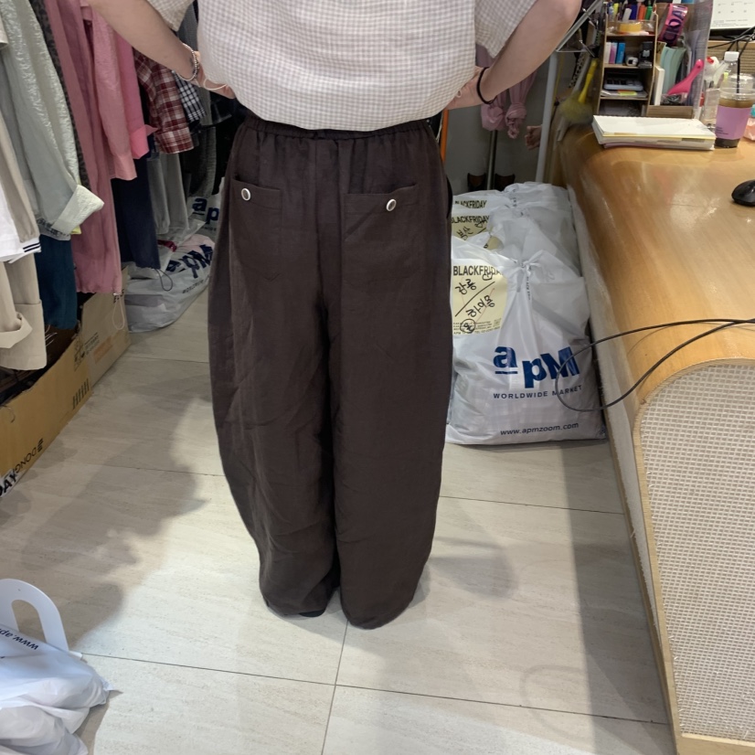 BLACKFRIDAY韓國東大門代購女士新款時尚26春夏休閑褲亞麻布BLACK FRIDAY休閑褲