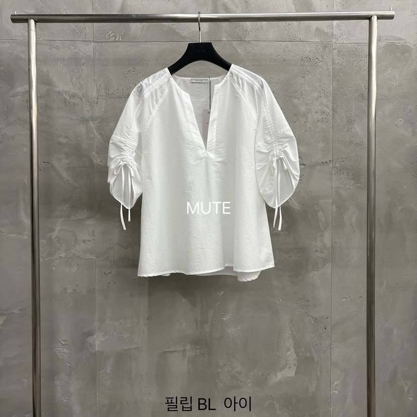 MUTE-P韓國代購女士新款時尚休閑26春夏推薦26夏季襯衫蕾絲衫MUTE襯衫/蕾絲衫圖色1