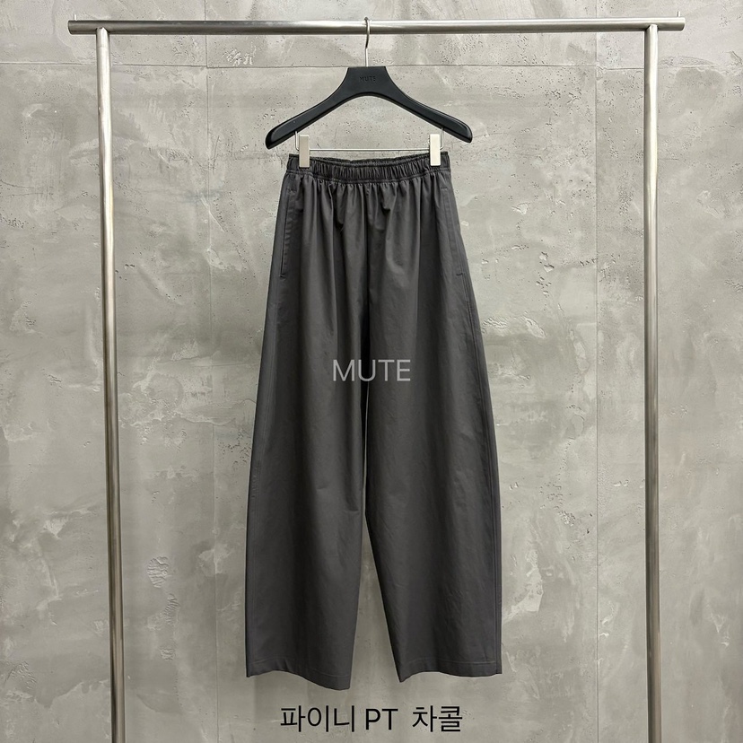 MUTE-P韓國直郵實拍女士新款26夏季推薦時尚26春夏休閑褲MUTE休閑褲圖色4墨色