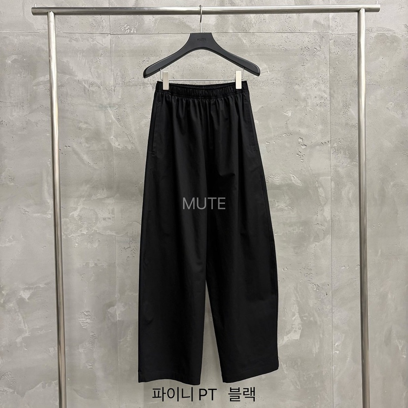MUTE-P韓國直郵實拍女士新款26夏季推薦時尚26春夏休閑褲MUTE休閑褲圖色5黑色