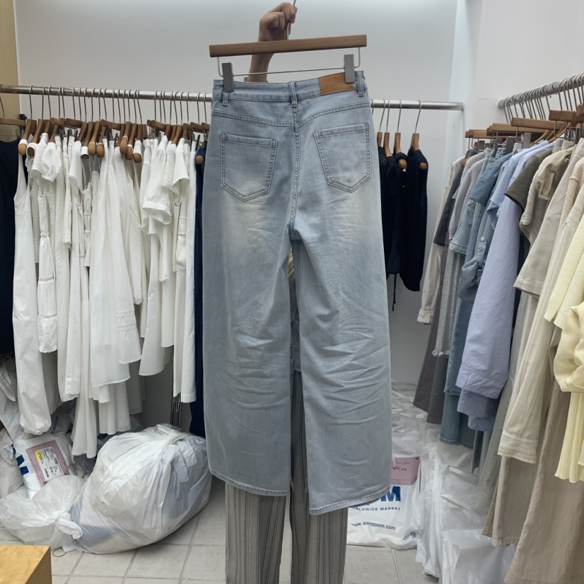 DRESS ROOM韓國直郵女士新品26春夏休閑職業人氣推薦牛仔褲DRESS ROOM牛仔褲