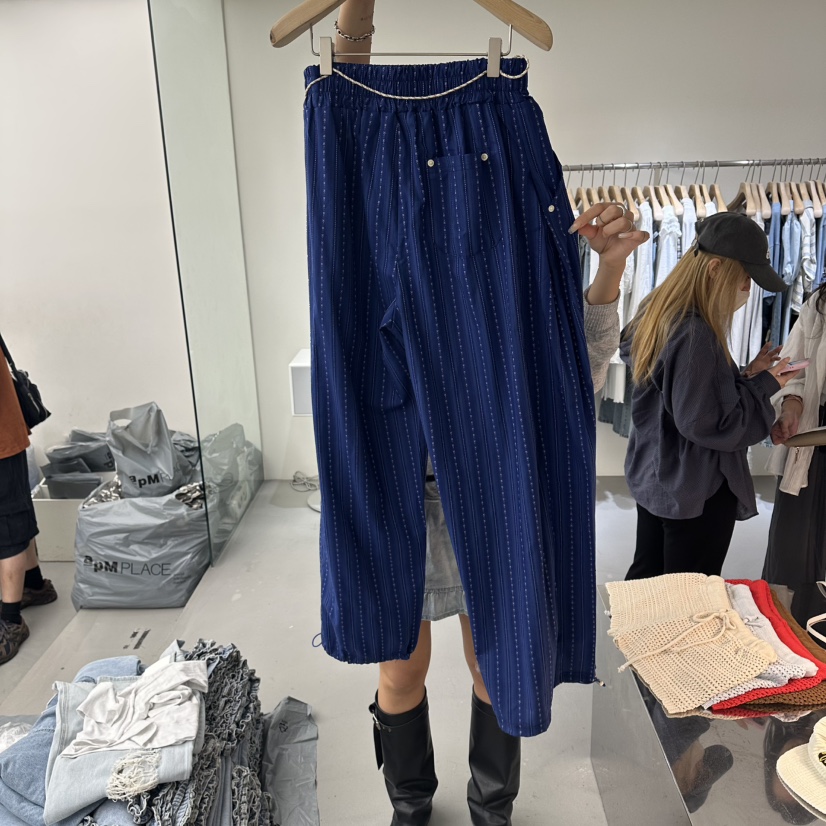VAULT東大門實拍韓國女裝新品職業26夏季推薦休閑褲含腰繩VAULT休閑褲