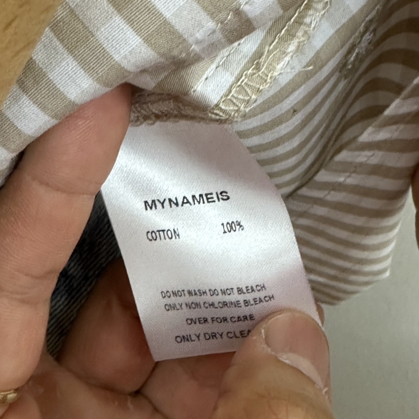 MYNAMEIS/AIME HOPE MAKE韓國代購女裝新款26春夏襯衫蕾絲衫刺繡格子MYNAMEIS/AIME HOPE MAKE襯衫/蕾絲衫
