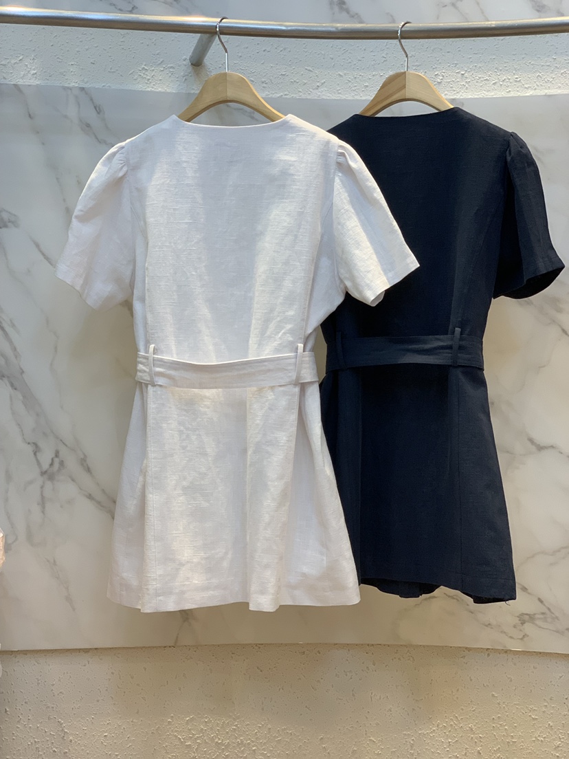 OLIVE TrEE韓國代購女裝新款熱賣26夏季職業連衣裙含腰帶OLIVE TrEE連衣裙