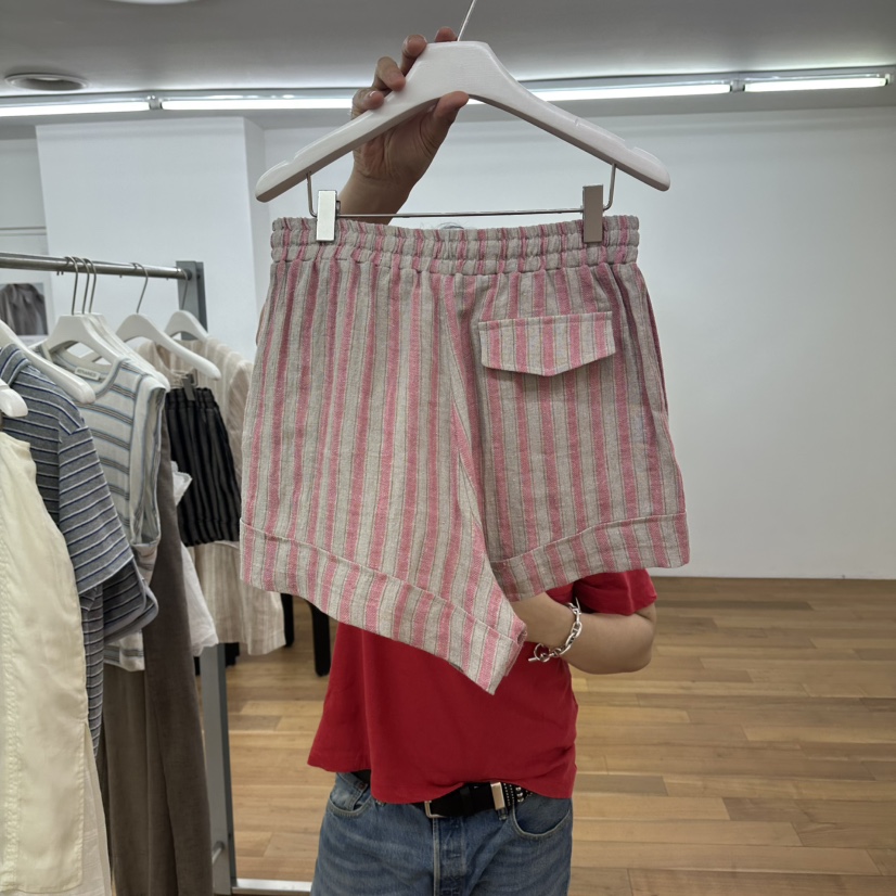 MYNAMEIS/AIME HOPE MAKE東大門實拍韓國女裝新品時尚短褲亞麻布MYNAMEIS/AIME HOPE MAKE短褲