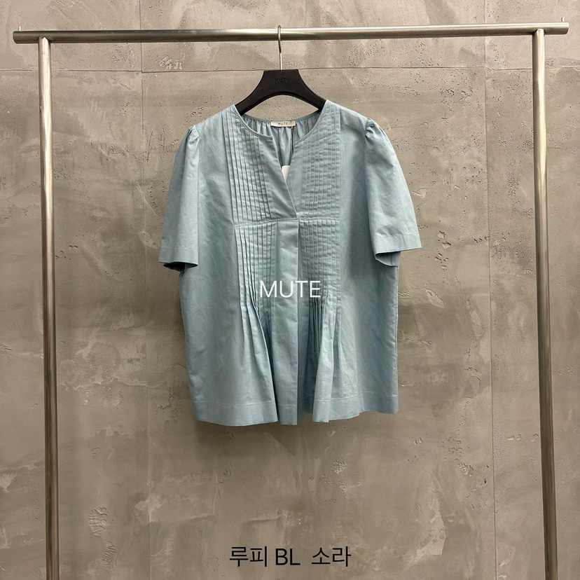 MUTE-P韓國代購女裝新款時尚職業26春夏人氣26夏季襯衫蕾絲衫MUTE襯衫/蕾絲衫圖色2