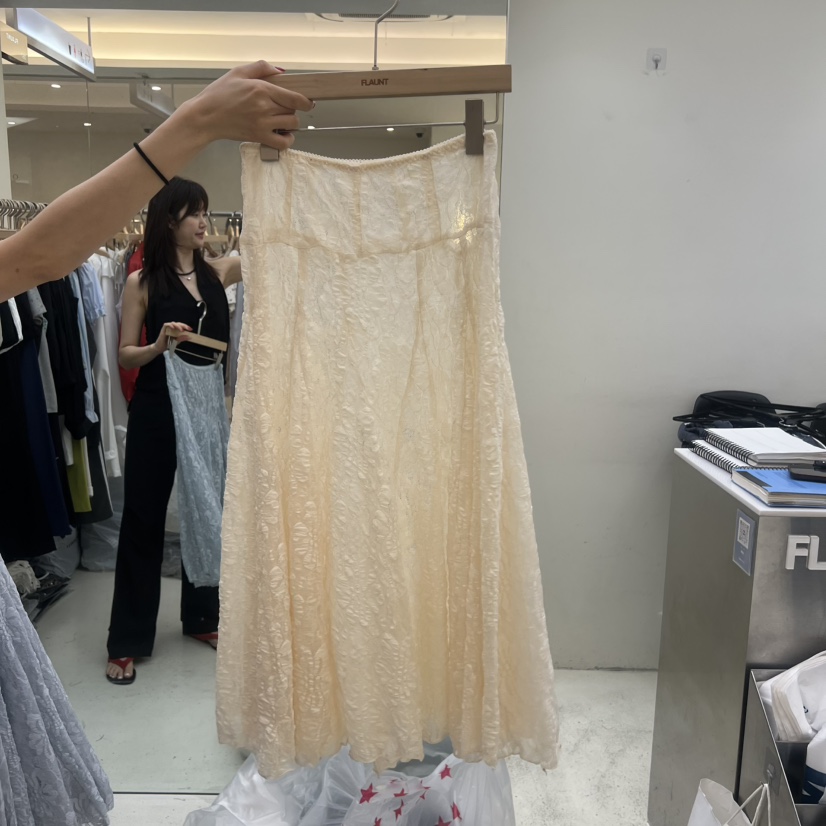 FLAUNT韓國直郵實拍女裝新品人氣休閑推薦26春夏長裙透明FLAUNT長裙圖色2