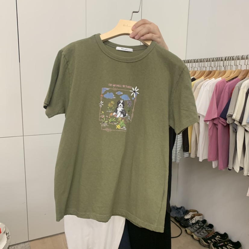 DOHWAJI韓國直郵女裝新品推薦人氣休閑熱賣職業時尚26夏季T恤DOHWAJIT恤圖色4