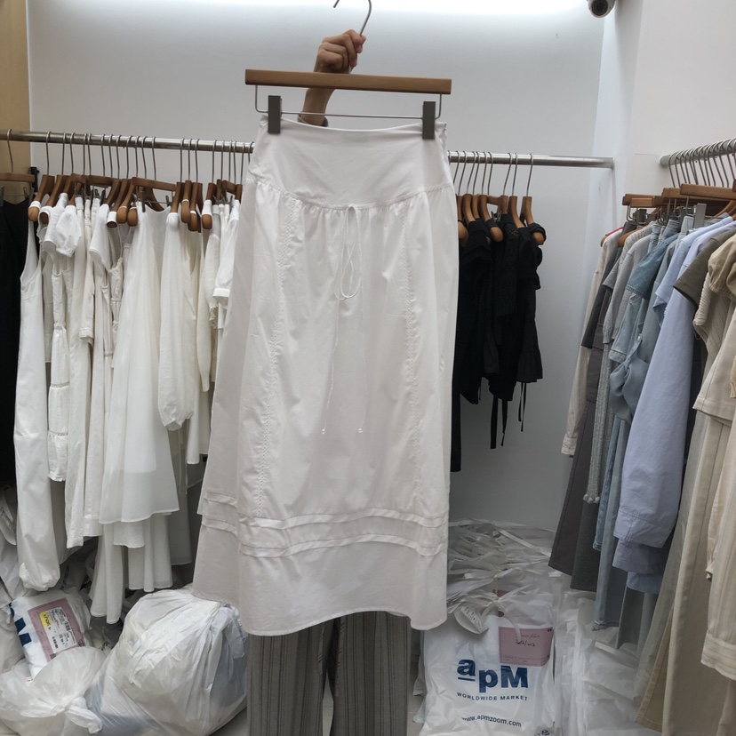 DRESS ROOM韓國直郵實拍女裝新款推薦職業人氣26春夏長裙絲帶DRESS ROOM長裙圖色1