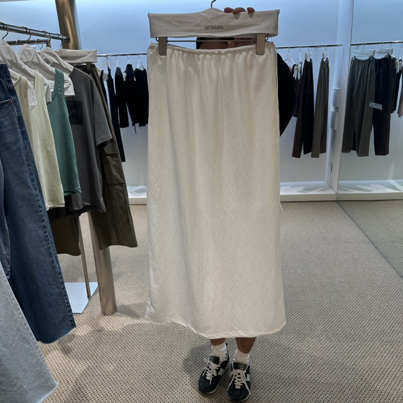 ARTISANAL韓國直郵女裝新品推薦時尚休閑26春夏長裙亞麻條紋ARTISANAL長裙圖色1