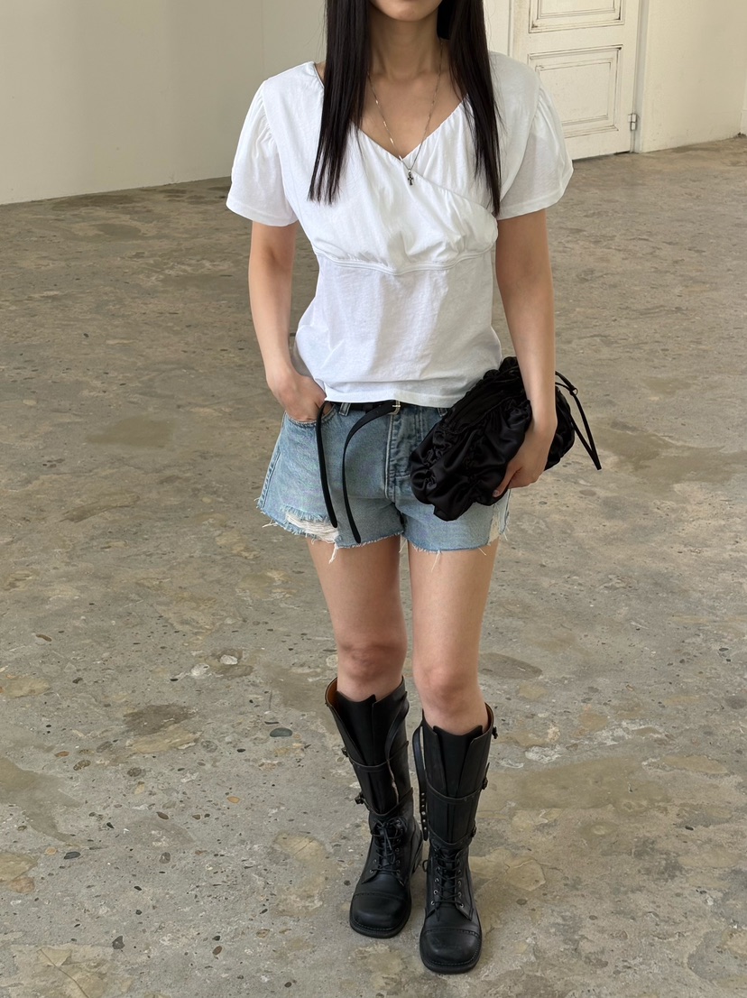 Verbena韓國直郵女士新品26夏季26春夏推薦熱賣休閑職業T恤VerbenaT恤