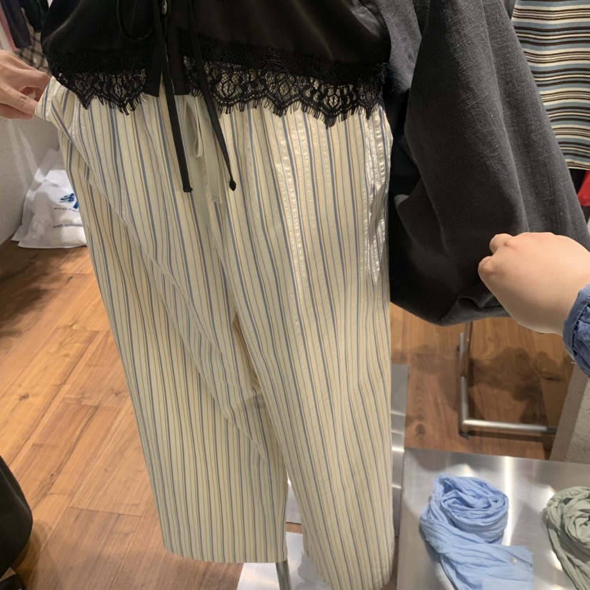 COMELY韓國東大門代購女裝新品26春夏時尚職業休閑褲條紋COMELY休閑褲圖色2