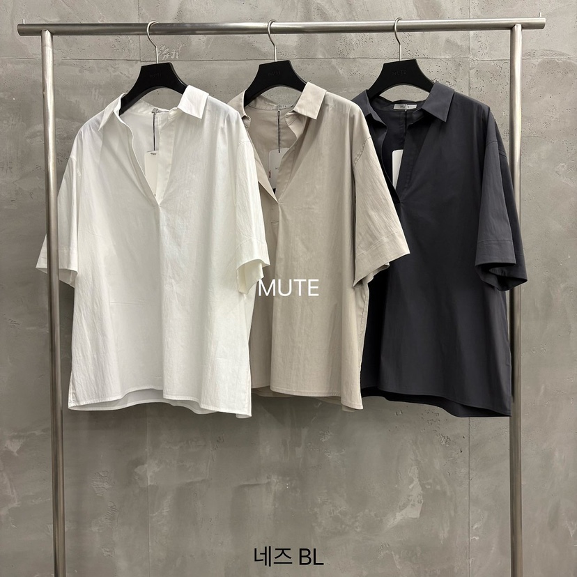MUTE-P韓國直郵實拍女裝新品時尚職業26夏季熱賣襯衫蕾絲衫MUTE襯衫/蕾絲衫