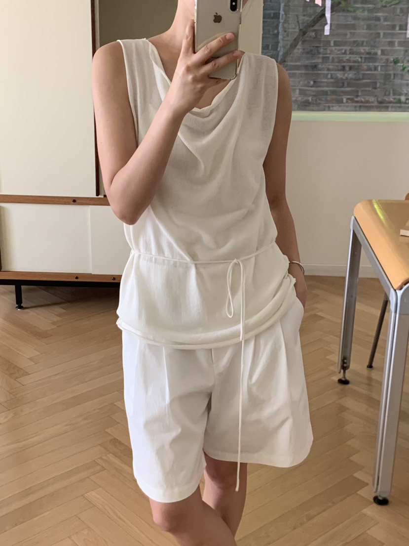 REGULARLY/PLACOR韓國東大門直郵女裝新款26春夏吊帶背心含腰繩REGULARLY/PLACOR吊帶/背心